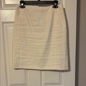 ANTONIO MELANI Cream Pencil Skirt Knee-Length Work